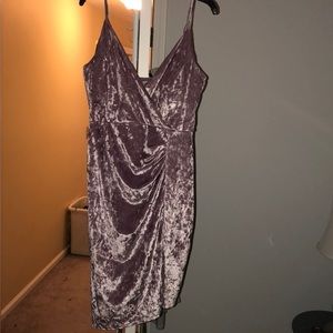 Charlotte Russe Lilac All Velvet Sexy Dress Large
